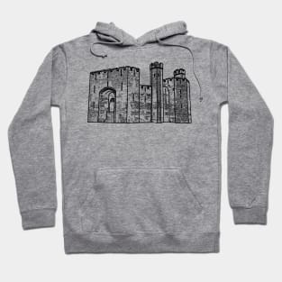 Caernarfon Castle Vector Hoodie